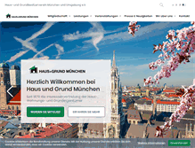 Tablet Screenshot of haus-und-grund-muenchen.de